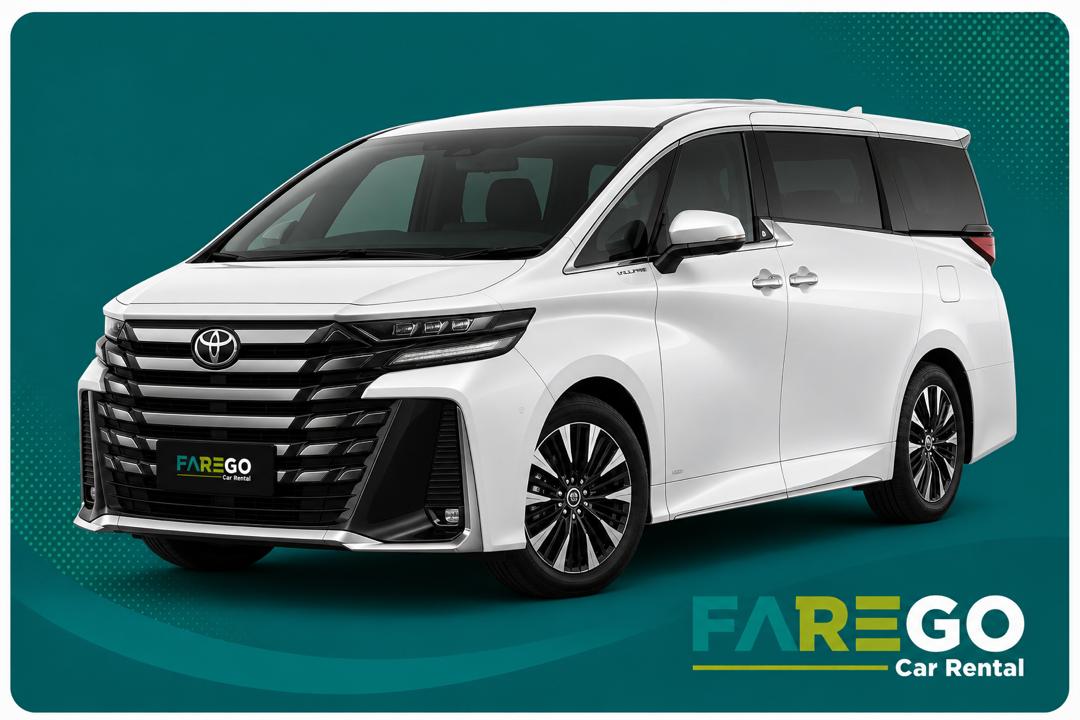 Toyota Vellfire luxury MPV available for KLIA car rental with FAREGO