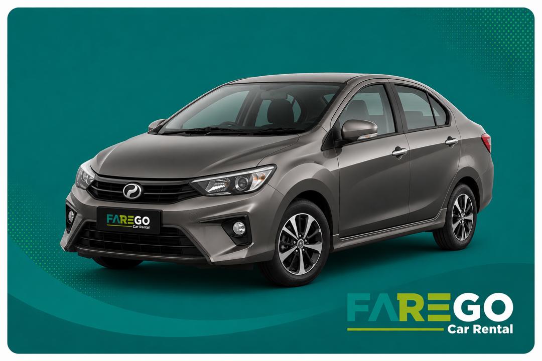 Perodua Bezza economy car available for KLIA car rental with FAREGO